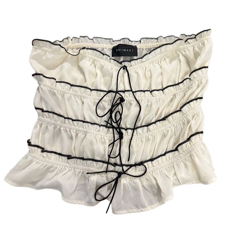 ANIMARI tube-top front bow tie size large